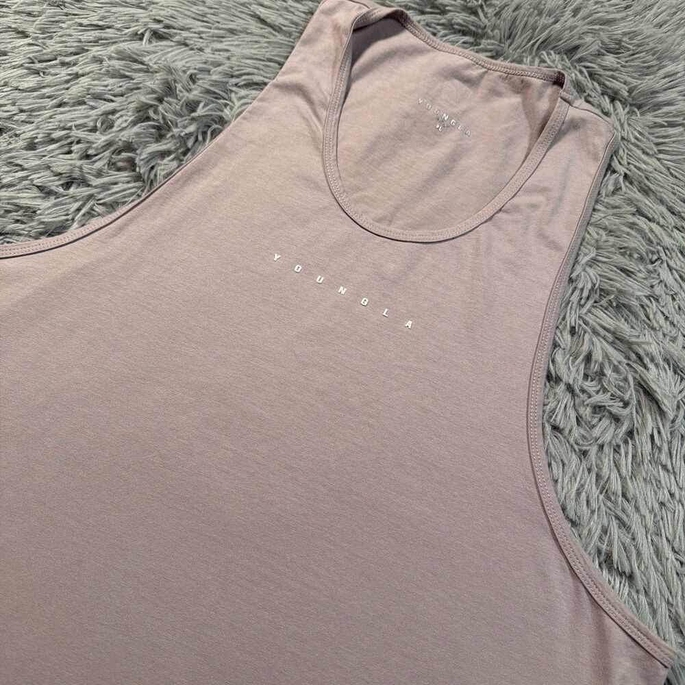 Youngla Shirt Extra Large Mauve Pink Tank Top Momentum Workout Gym Pullover Mens